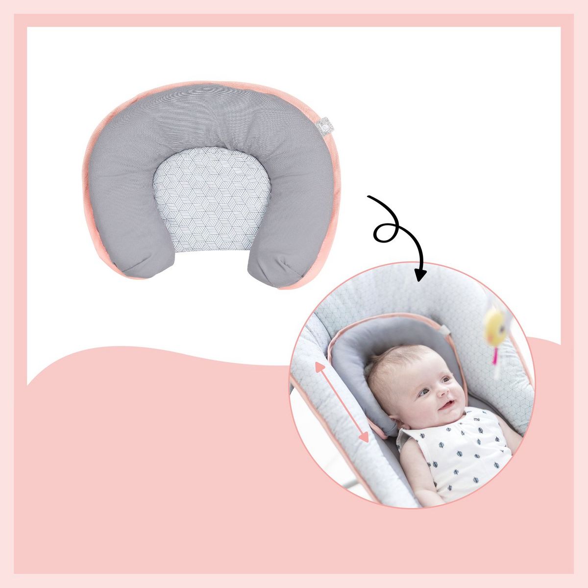 BABYMOOV Transat balancelle bébé Graphik - Pêche