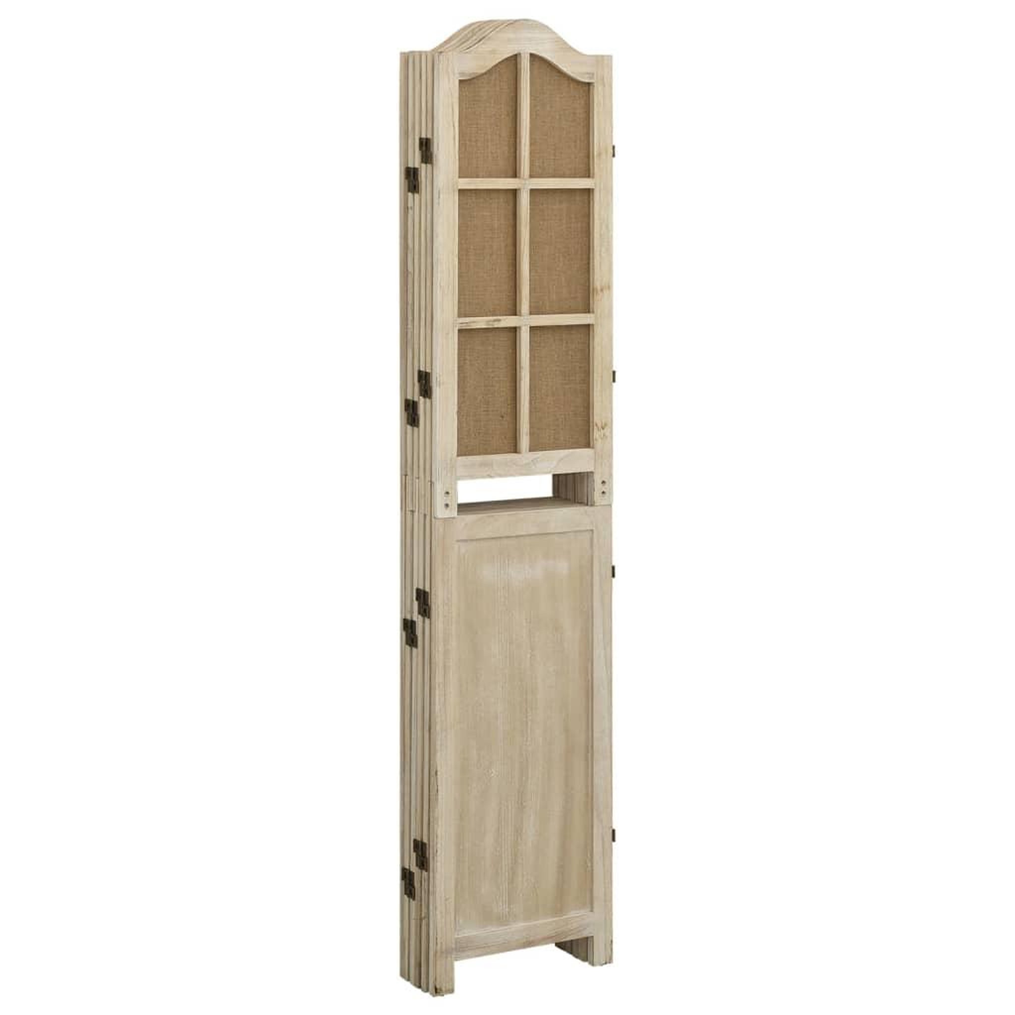 Voir la diapositive 3 : VIDAXL Cloison de separation 6 panneaux Marron 214x165 cm Tissu