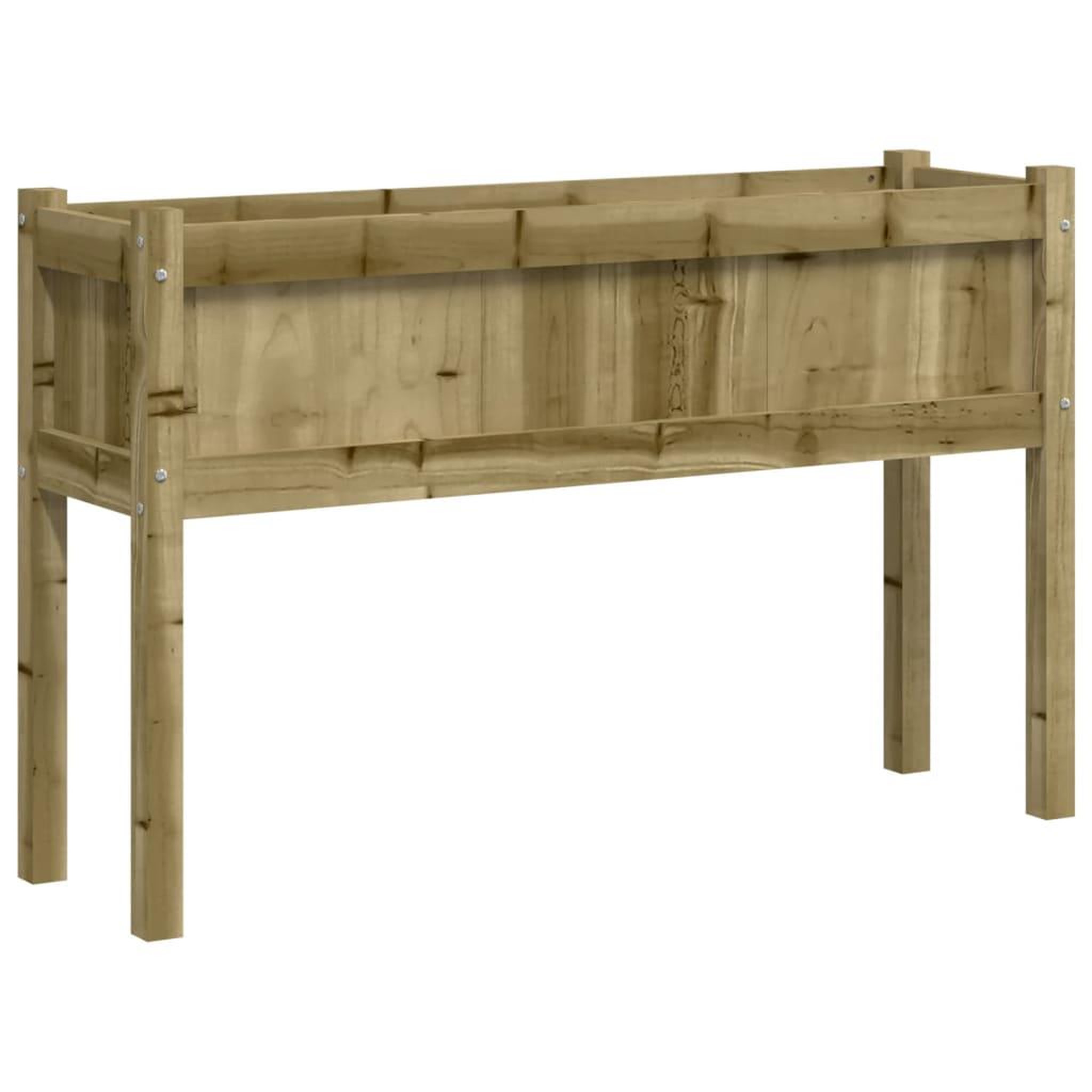 Voir la diapositive 2 : VIDAXL Jardiniere avec pieds 110x31x70 cm bois de pin impregne