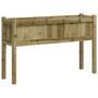 Voir la diapositive 2 : VIDAXL Jardiniere avec pieds 110x31x70 cm bois de pin impregne