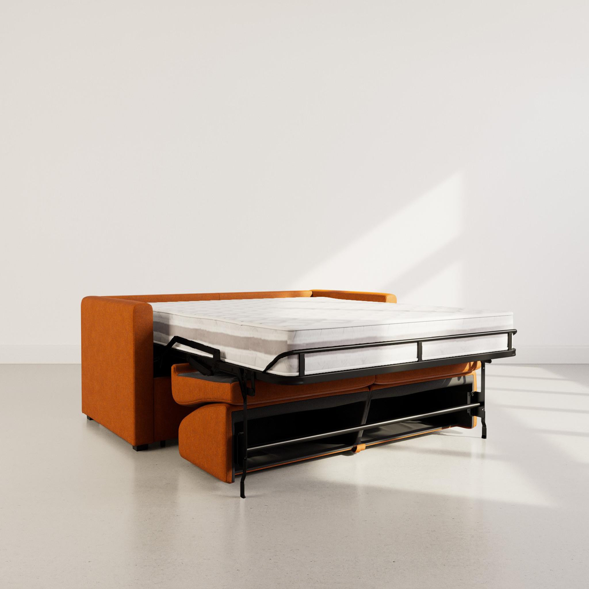 Voir la diapositive 2 : BEST MOBILIER Julia - canapé 3 places convertible express couchage quotidien 140 cm matelas 18 cm en tissu