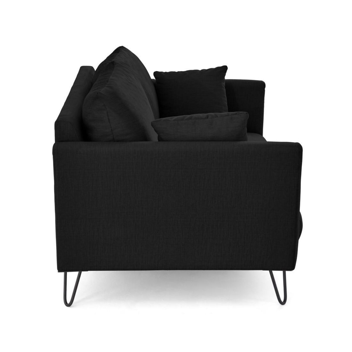 LISA DESIGN Ostrava - canapé droit 2 places en velours pieds en épingle