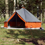 Voir la diapositive 3 : VIDAXL Tente familiale tipi 12 personnes gris et orange impermeable