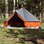 Voir la diapositive 3 : VIDAXL Tente familiale tipi 12 personnes gris et orange impermeable