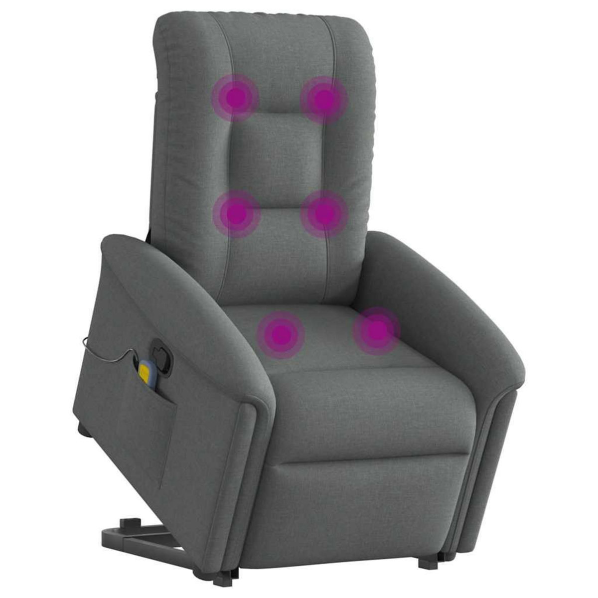 VIDAXL Fauteuil de massage inclinable Gris fonce Tissu