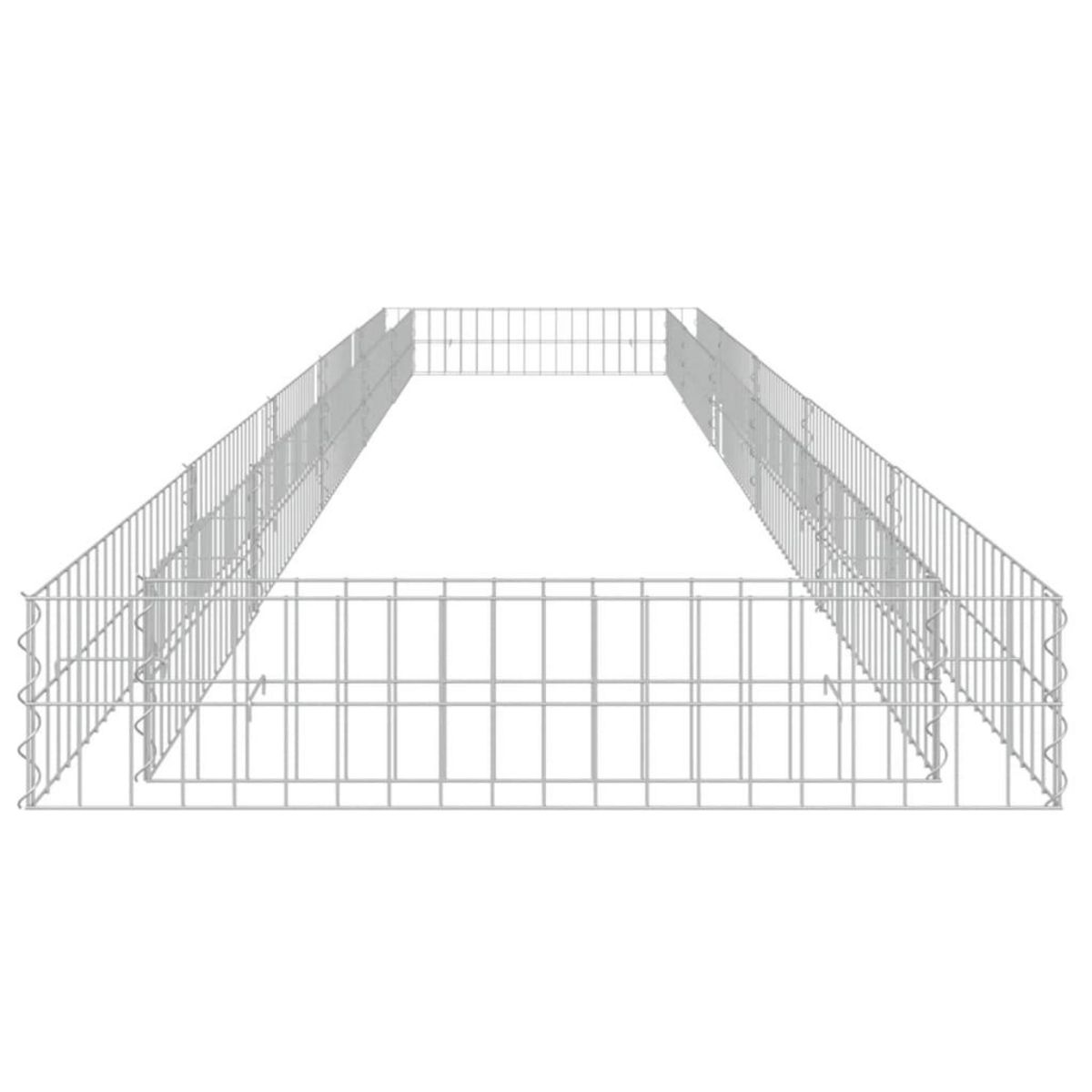 VIDAXL Lit sureleve a gabion Acier galvanise 500x100x20 cm