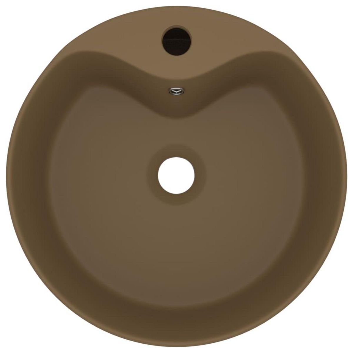 VIDAXL Lavabo de luxe avec trop-plein Creme mat 36x13 cm Ceramique