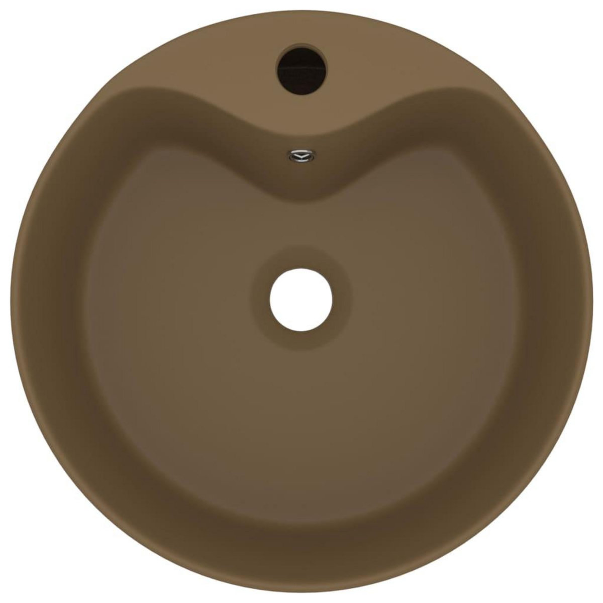 VIDAXL Lavabo de luxe avec trop-plein Creme mat 36x13 cm Ceramique