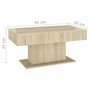 Voir la diapositive 6 : VIDAXL Table basse chene sonoma 96x50x45 cm bois d'ingenierie