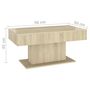 Voir la diapositive 6 : VIDAXL Table basse chene sonoma 96x50x45 cm bois d'ingenierie