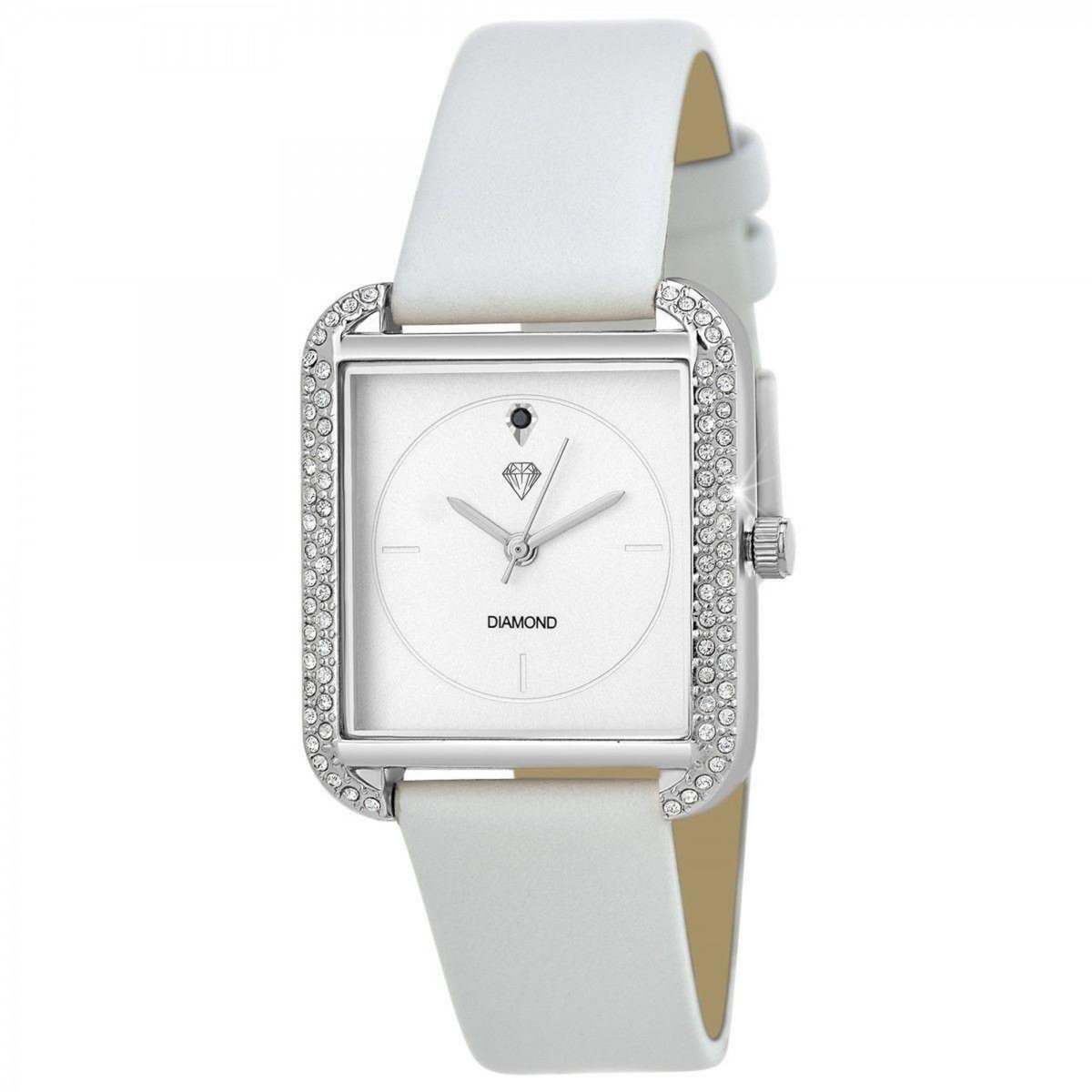 SC CRYSTAL Montre Marwa SC Crystal ornée d'un véritable diamant noir et de 72 Cristaux scintillants