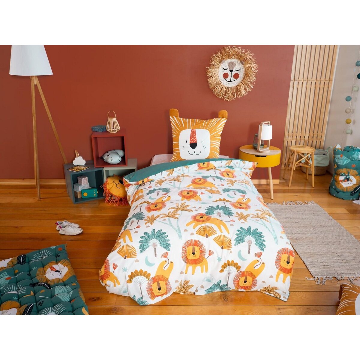 Home collection Parure de couette 2pcs 140x200cm microfibre grou