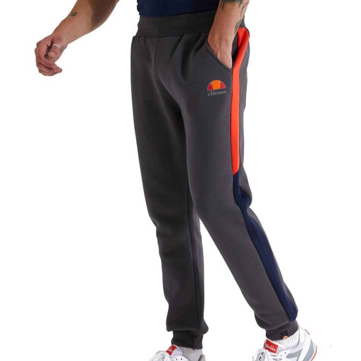 ELLESSE Jogging Gris/Orange Homme Ellesse Dembi pas cher 