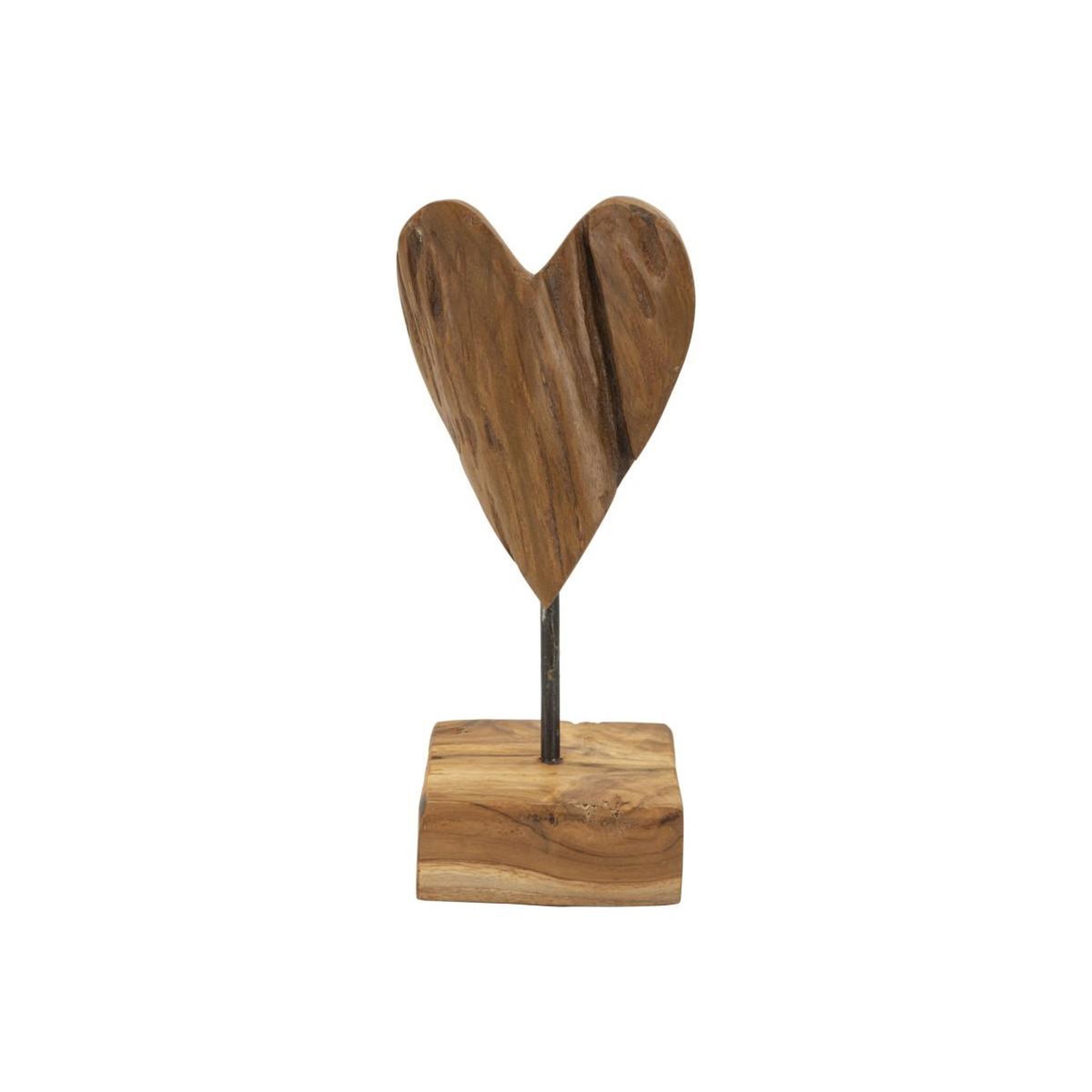 Voir la diapositive 4 : Paris Prix Objet déco en teck  cœur  25cm naturel