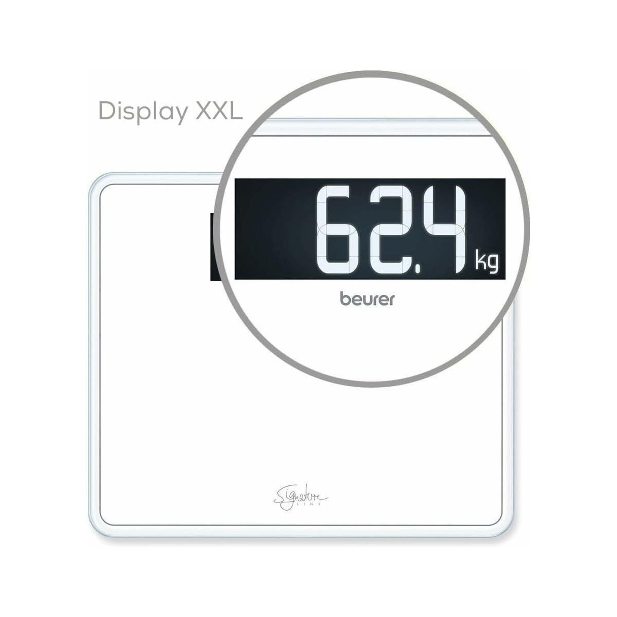 Voir la diapositive 3 : Beurer Pèse-personne électronique beurer, format xxl, écran blanc, capacité 200 kg.