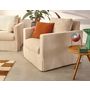 Voir la diapositive 4 : LISA DESIGN Serena - housse en velours côtelé pour fauteuil
