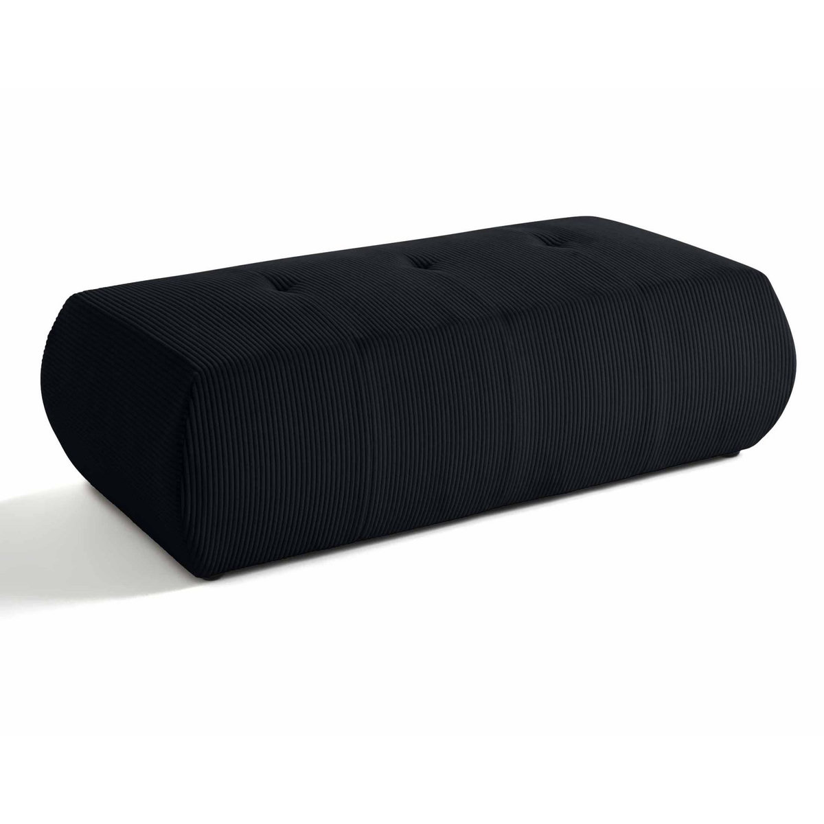 LISA DESIGN Onyx - pouf d'appoint - en velours côtelé