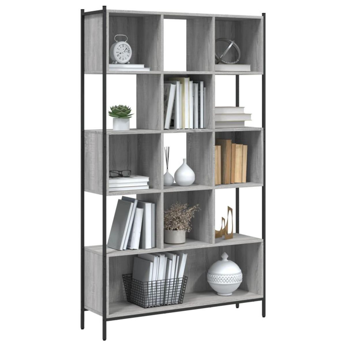 VIDAXL Bibliotheque sonoma gris 102x28x172 cm bois d'ingenierie