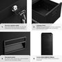 Voir la diapositive 4 : tectake Armoire de classement en métal en acier lâqué époxy noir