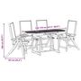 Voir la diapositive 6 : VIDAXL Ensemble a manger de jardin 5pcs bois d'acacia solide textilene