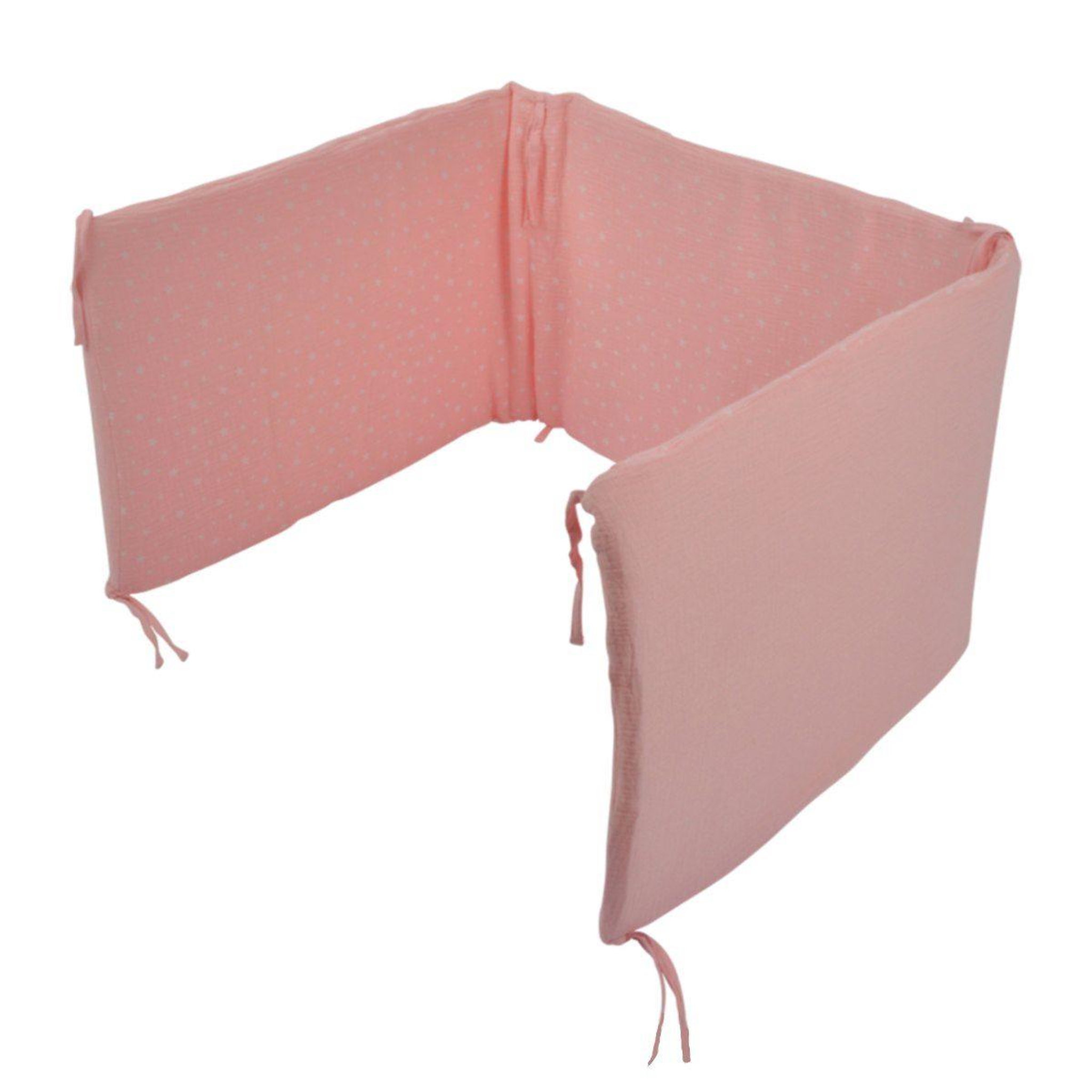 Voir la diapositive 1 : BEBE DOUCEUR Tour de Lit Bébé  Coton  40x180cm Rose
