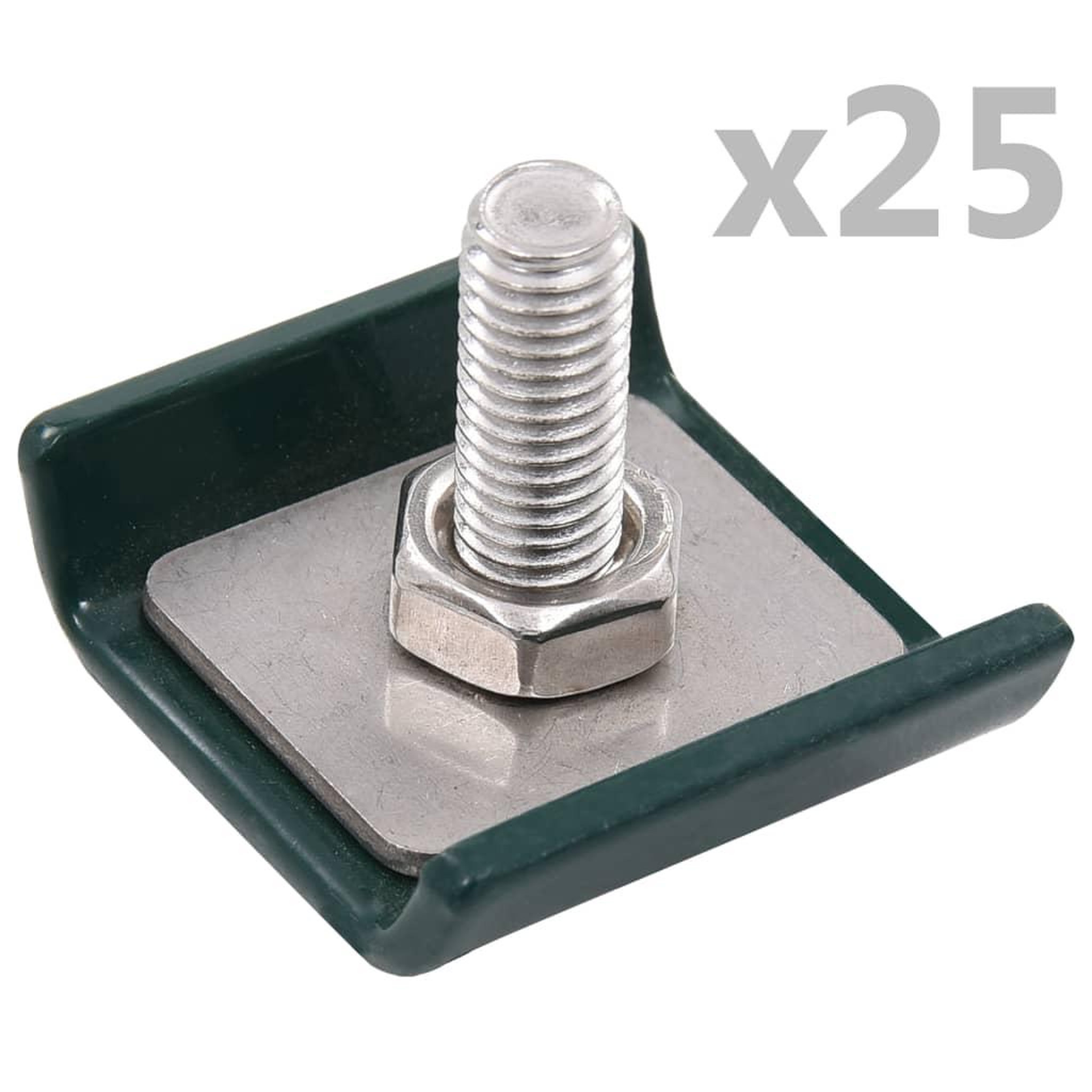 Voir la diapositive 1 : VIDAXL Ensemble de 25 connecteurs de tapis de grille Vert