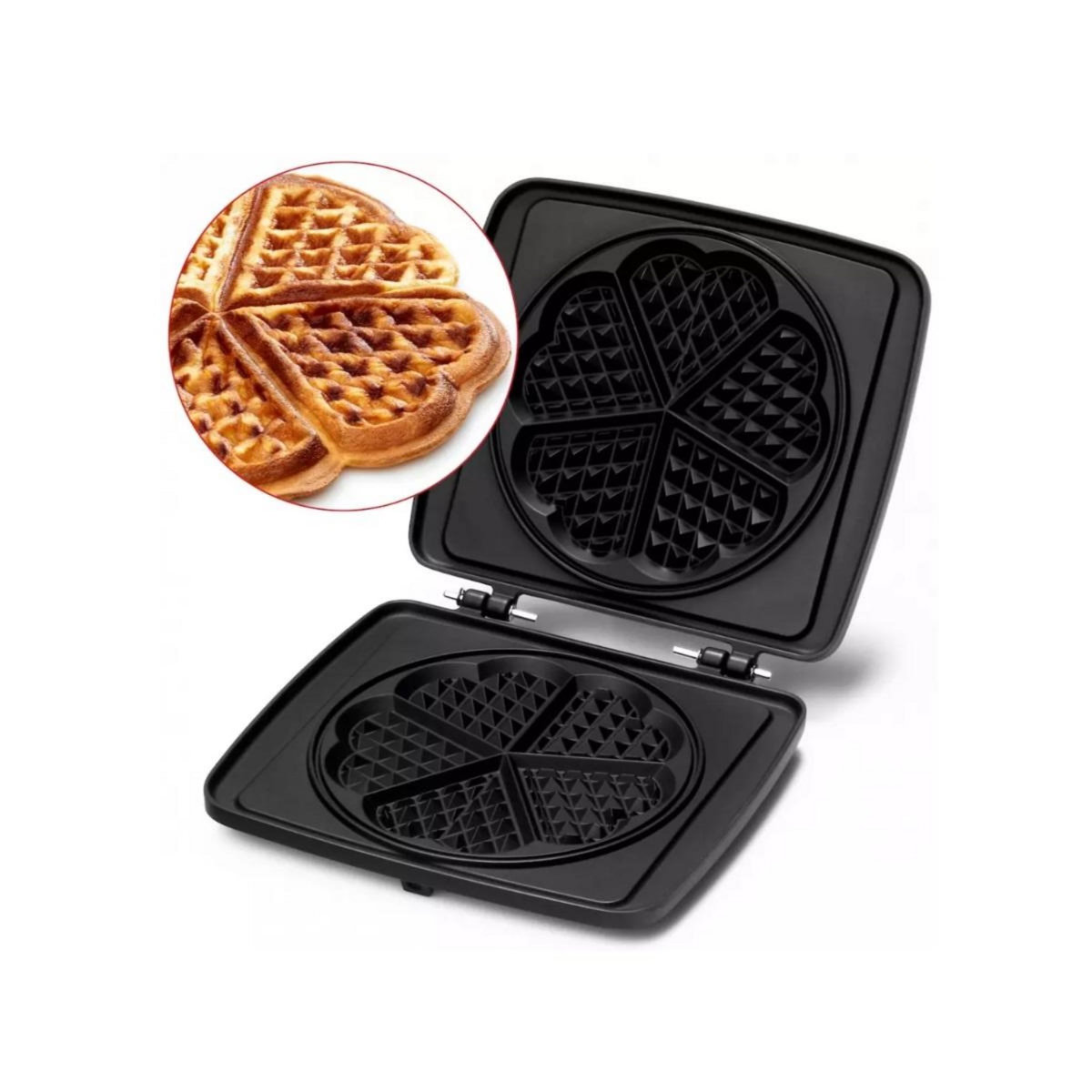 FRIFRI Plaques pour gaufres coeur noir - FM0026