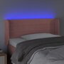 Voir la diapositive 4 : VIDAXL Tete de lit a LED Rose 83x16x78/88 cm Velours