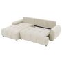 Voir la diapositive 3 : BEST MOBILIER Luzzio - canapé d'angle gauche 4 places convertible avec coffre en tissu texturé
