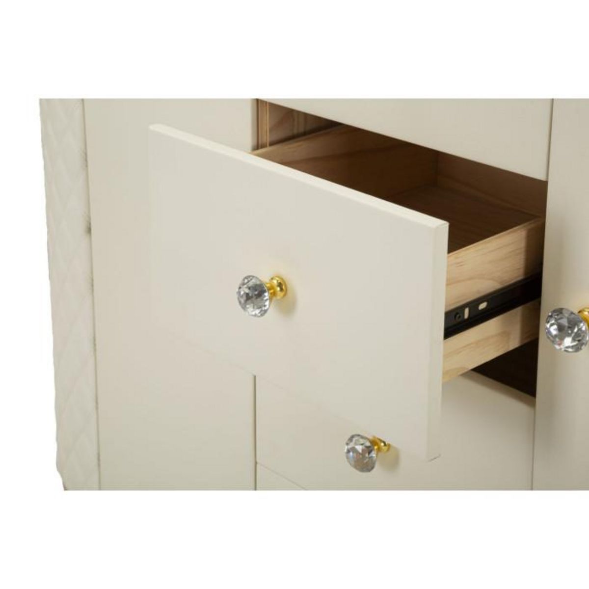 Paris Prix Buffet Design Effet Marbre  Sharon  120cm Blanc & Or