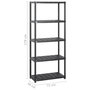 Voir la diapositive 5 : VIDAXL Etagere de rangement a 5 niveaux Noir 284x38x170 cm Plastique