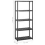 Voir la diapositive 5 : VIDAXL Etagere de rangement a 5 niveaux Noir 284x38x170 cm Plastique