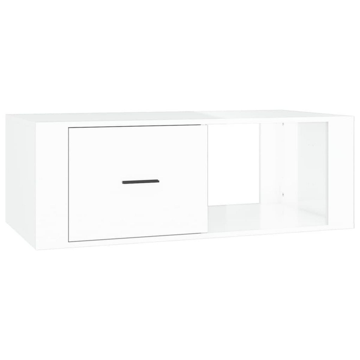 VIDAXL Table basse Blanc brillant 100x50,5x35 cm Bois d'ingenierie