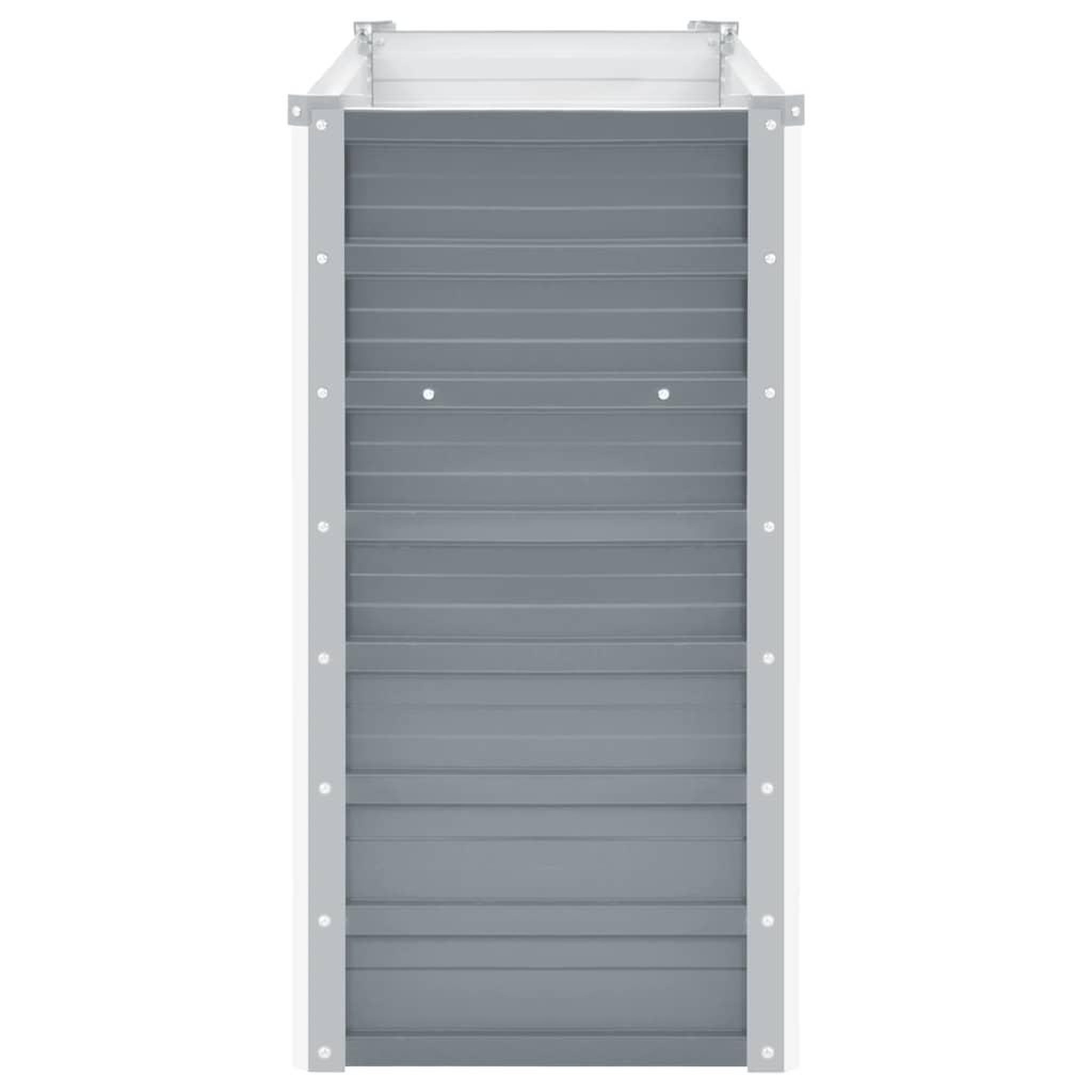 Voir la diapositive 4 : VIDAXL Lit sureleve de jardin Acier galvanise 100x40x77 cm Gris