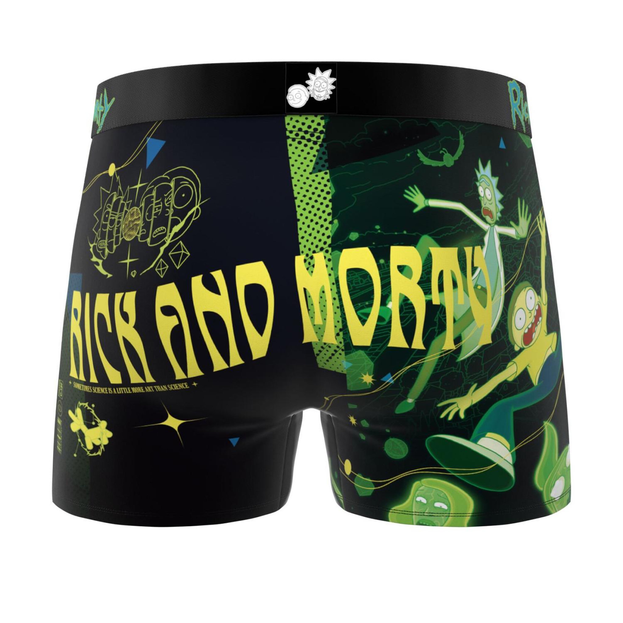 Voir la diapositive 6 : FREEGUN Lot de 3 boxers homme rick and morty