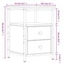 Voir la diapositive 6 : VIDAXL Table de chevet chene sonoma 34x35,5x50 cm bois d'ingenierie