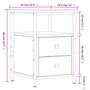 Voir la diapositive 6 : VIDAXL Table de chevet chene sonoma 34x35,5x50 cm bois d'ingenierie