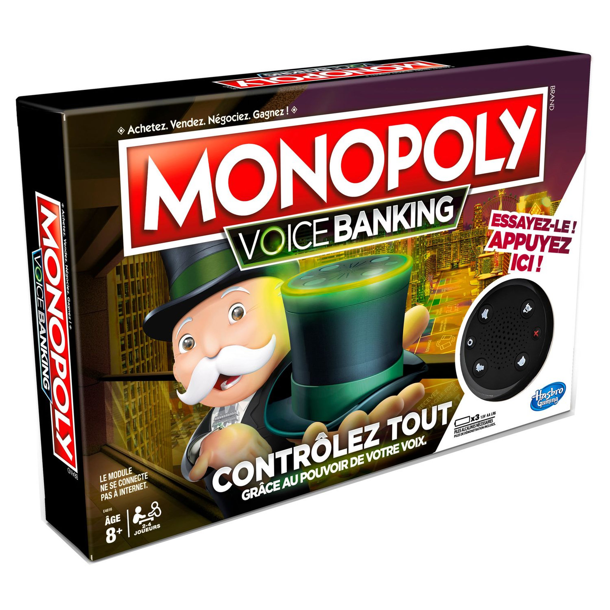 Voir la diapositive 1 : HASBRO Monopoly - Voice banking