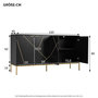 Voir la diapositive 3 : MERAX Buffet 4 portes 0 tiroir - 150cm noir panneaux de particules