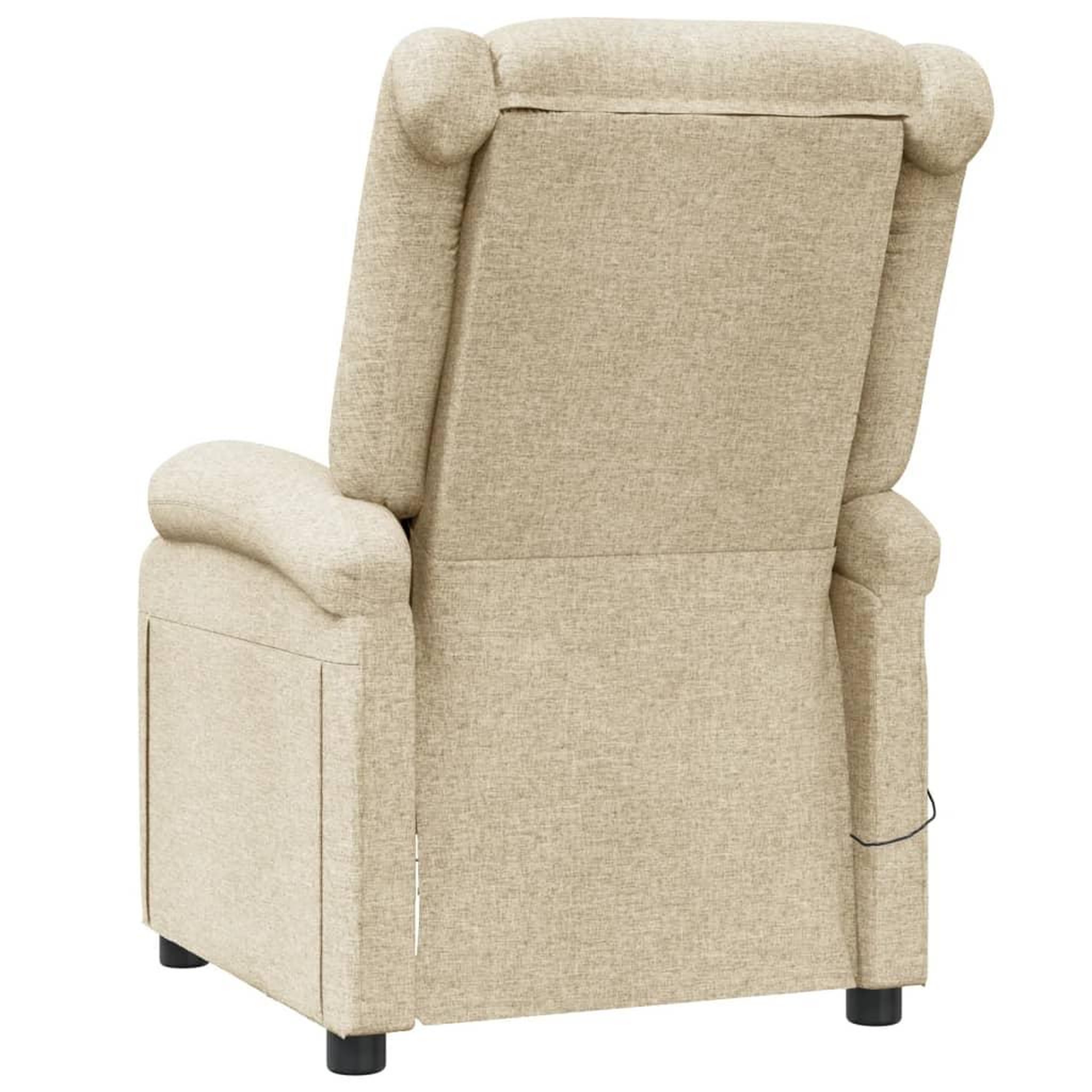 Voir la diapositive 5 : VIDAXL Fauteuil de massage Creme Tissu