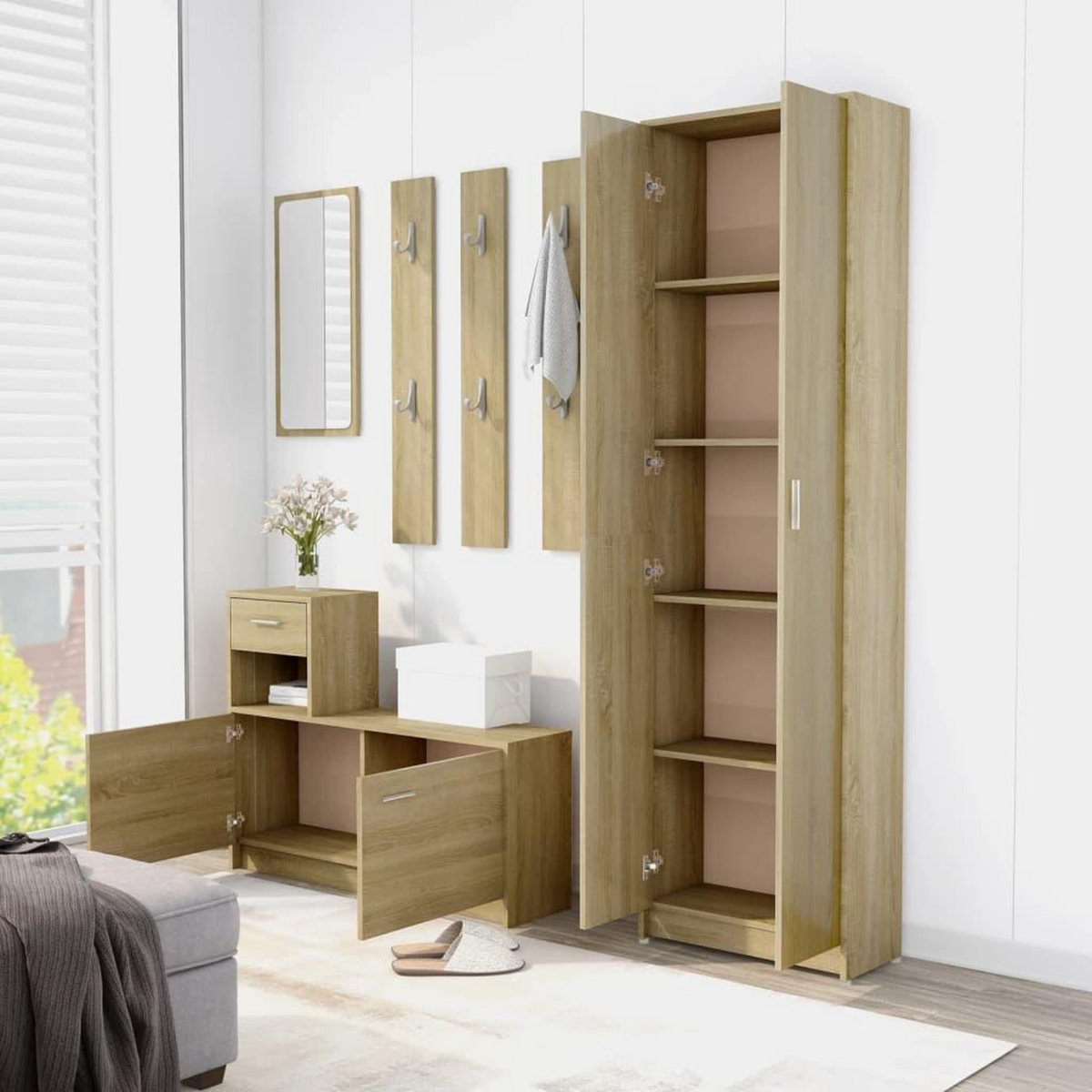 VIDAXL Garde-robe de couloir Chene sonoma 55x25x189 cm Bois ingenierie