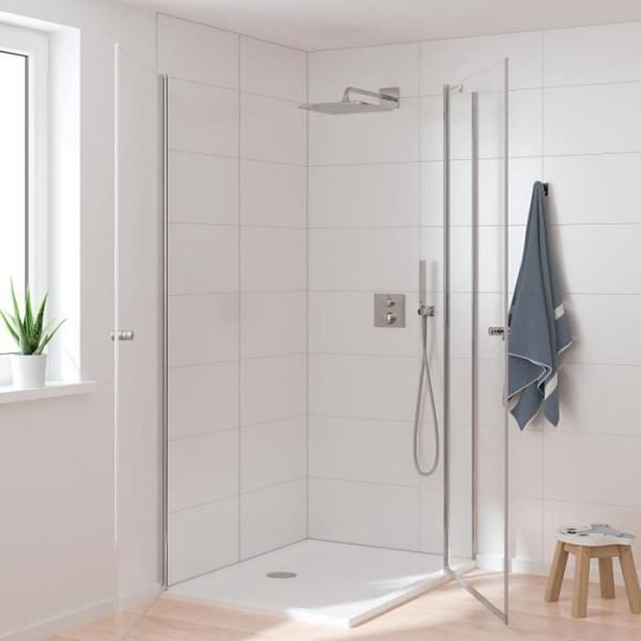 Voir la diapositive 2 : Grohe Ensemble de douche encastré - 1 jet - mitigeur thermostatique - grohe - 34881000 - gris