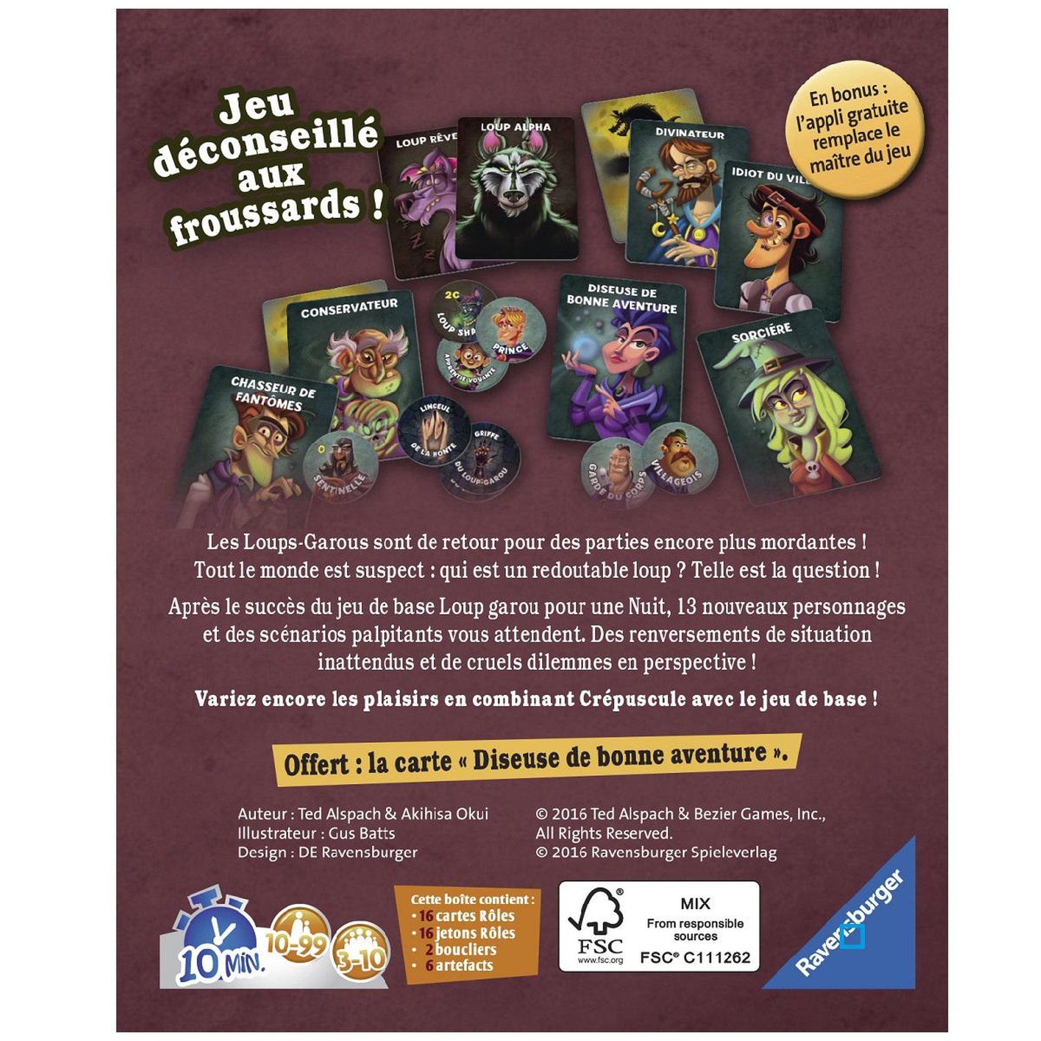 Voir la diapositive 3 : RAVENSBURGER Jeu Loup Garou pour un crépuscule