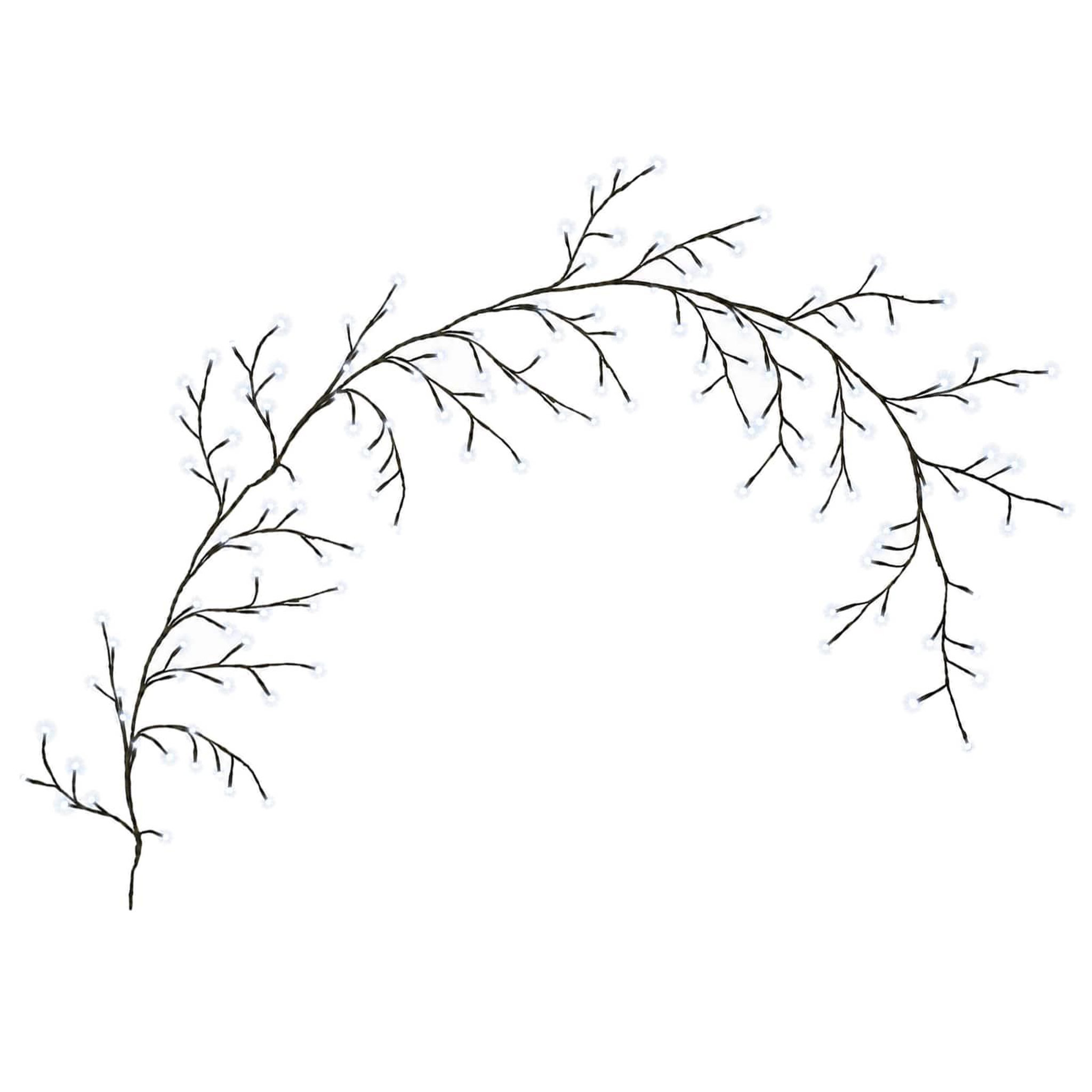 Voir la diapositive 6 : VIDAXL Decoration de Noël en liane de saule a LED 2 pc Noir 270 cm