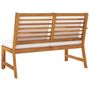 Voir la diapositive 4 : VIDAXL Banc de jardin 114,5 cm avec coussin creme Bois solide d'acacia