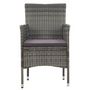 Voir la diapositive 5 : VIDAXL Ensemble de salle a manger de jardin 3 pcs Gris