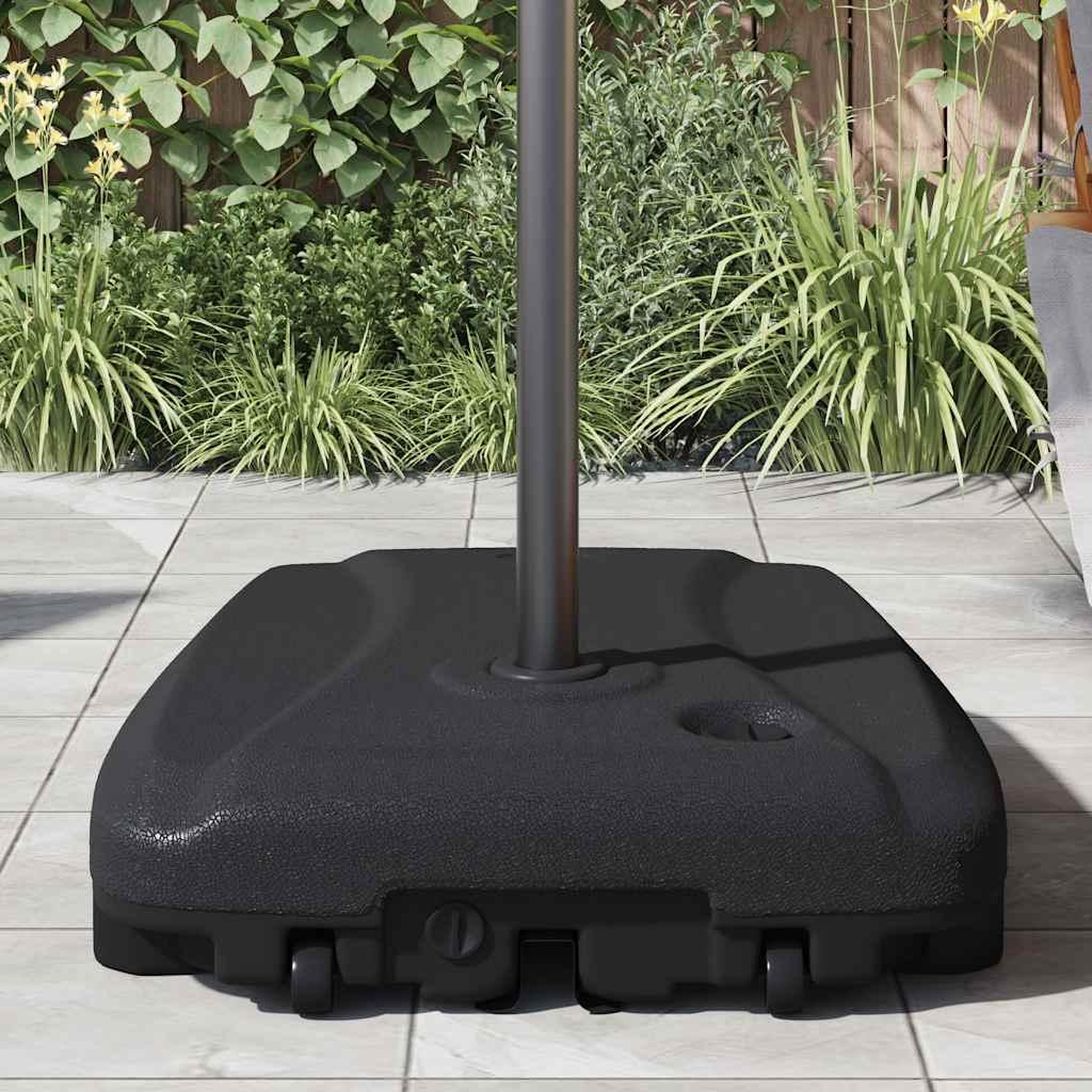 Voir la diapositive 3 : VIDAXL Porte-parasol d'exterieur noir