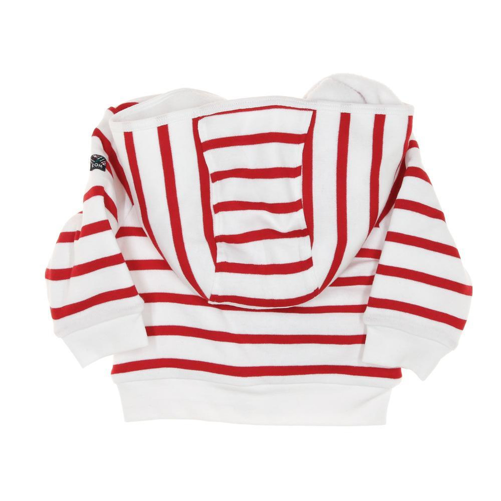 Voir la diapositive 2 : ELLE EST OU LA MER Sweat Zippé /Blanc Rayure Garçon EOM Bananova