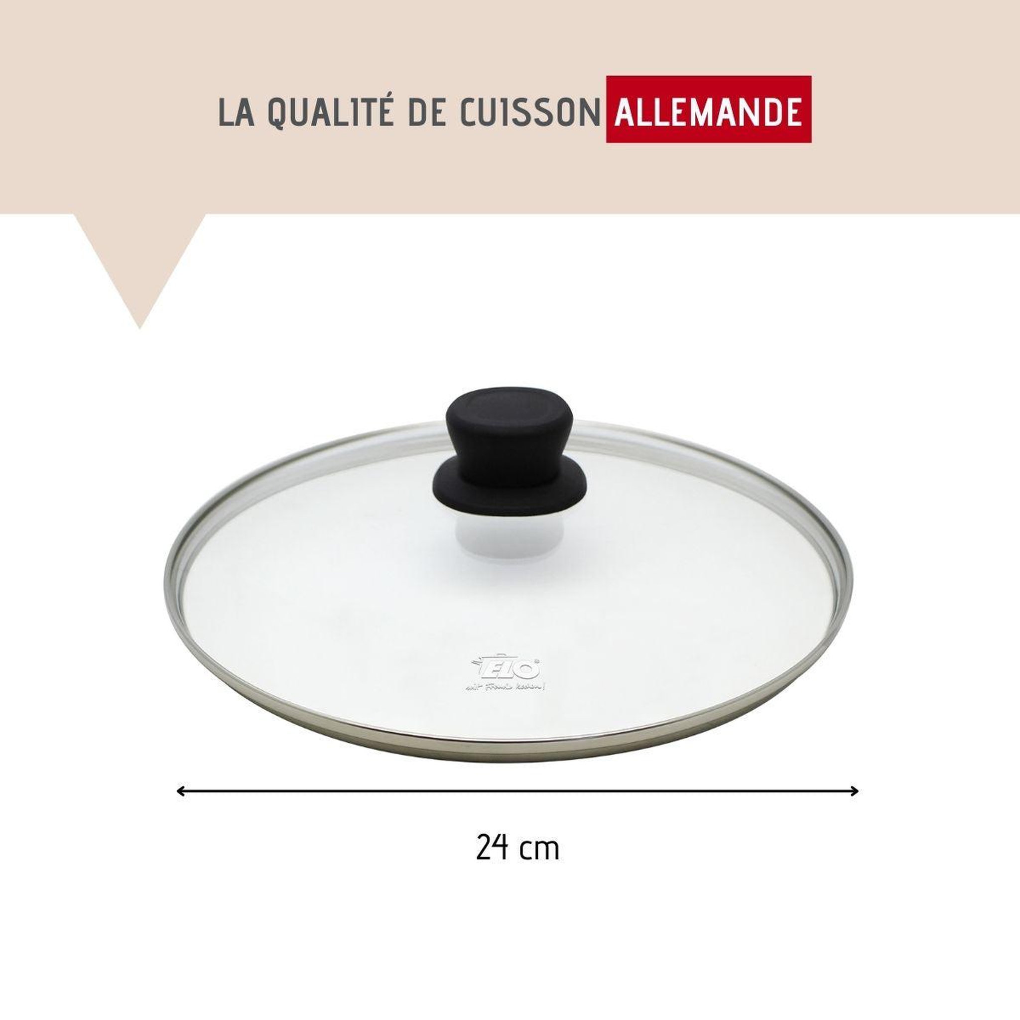 Voir la diapositive 4 : ELO Ensemble de poêle et couvercle en verre de 24 cm elo smart life