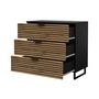 Voir la diapositive 2 : BEST MOBILIER Olympie - commode - effet bois et noir - 80 cm